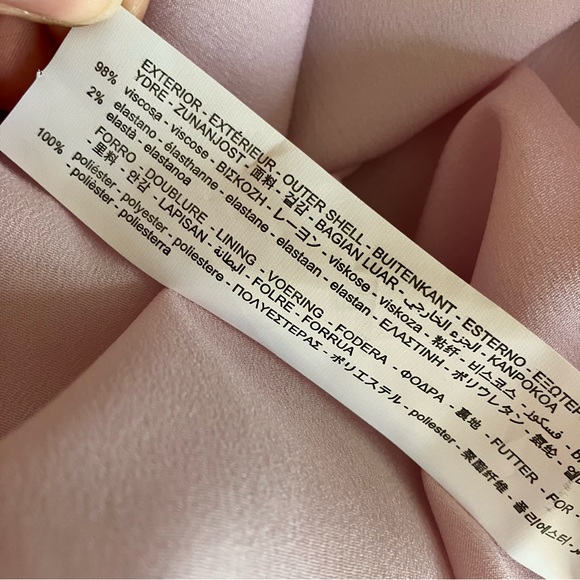 NWT ZARA Marble Pattern Satin Dress with Cut Out Detail Size XS - Picture 9 of 10